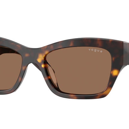 Vogue VO5658SU Butterfly Sunglasses  W65673-Dark Havana 53-140-17 - Color Map Brown