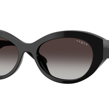 Vogue VO5659SU Irregular Sunglasses  W44/8G-Black 52-140-17 - Color Map Black