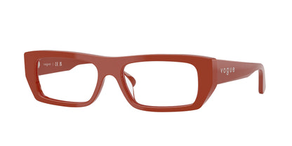 Vogue VO5660U Rectangle Eyeglasses  3244-Full Brick 53-140-16 - Color Map Brown