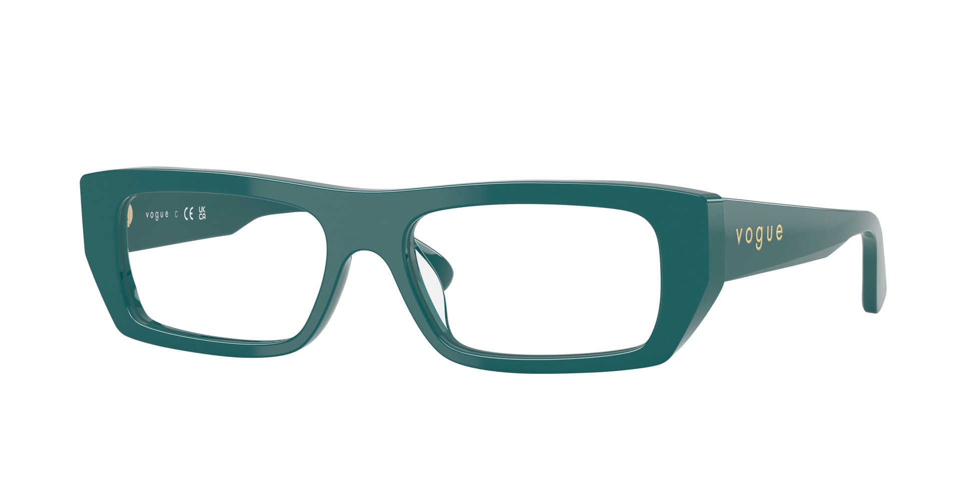 Vogue VO5660U Rectangle Eyeglasses  3246-Full Green 53-140-16 - Color Map Green