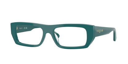 Vogue VO5660U Rectangle Eyeglasses  3246-Full Green 53-140-16 - Color Map Green