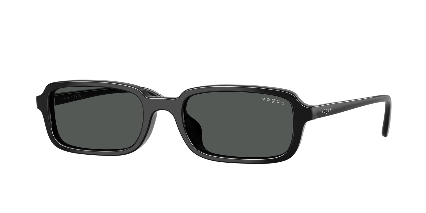 Vogue VO5666SF Pillow Sunglasses  W44/87-Black 53-140-19 - Color Map Black