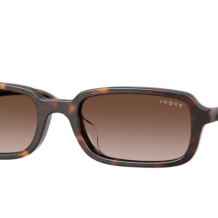 Vogue VO5666SF Pillow Sunglasses  W65613-Dark Havana 53-140-19 - Color Map Brown