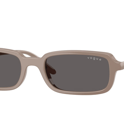 Vogue VO5666S Pillow Sunglasses  326187-Full Dark Beige 53-140-19 - Color Map Beige