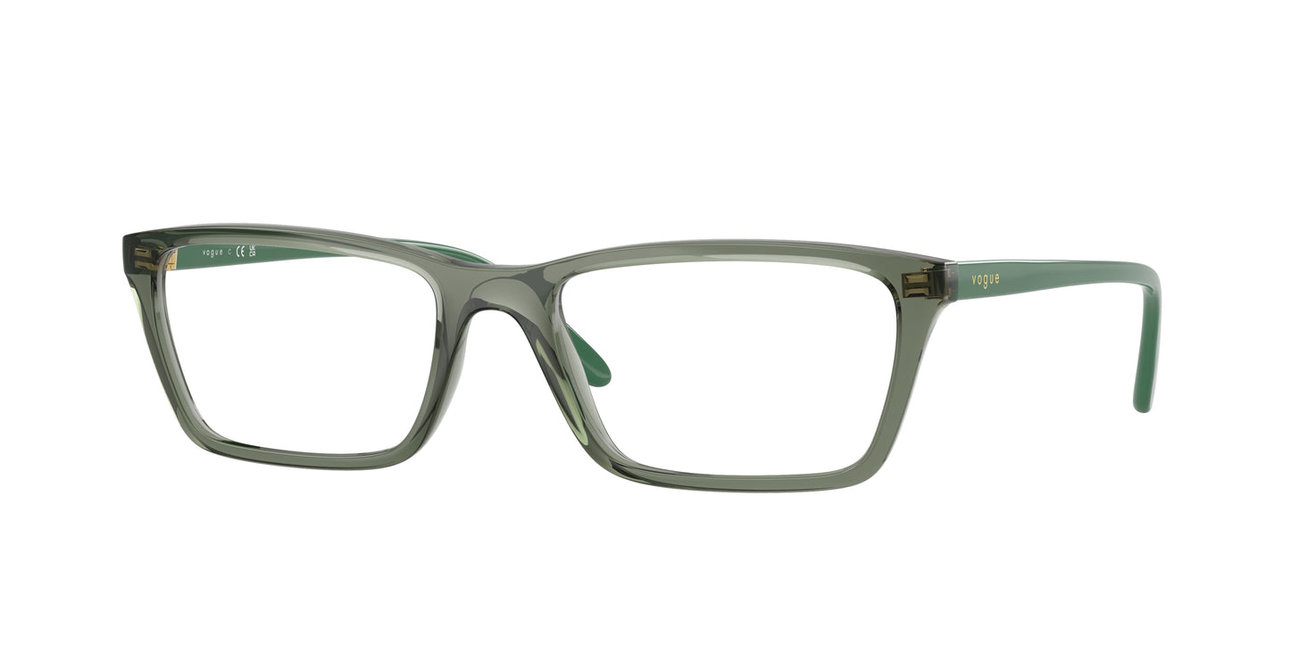 Vogue VO5667 Pillow Eyeglasses  3086-Transparent Mallard Green 52-140-18 - Color Map Green