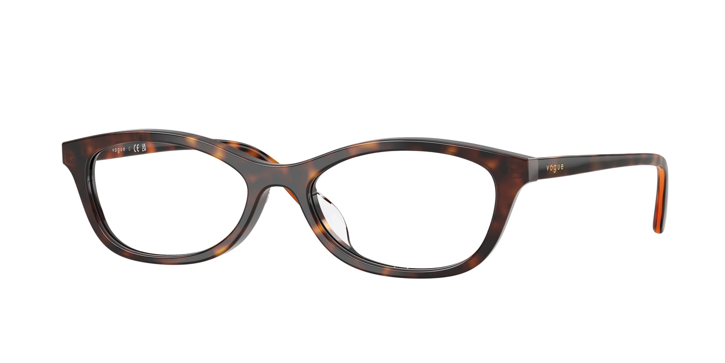 Vogue VO5668F Cat Eye Eyeglasses  W656-Dark Havana 53-140-17 - Color Map Brown