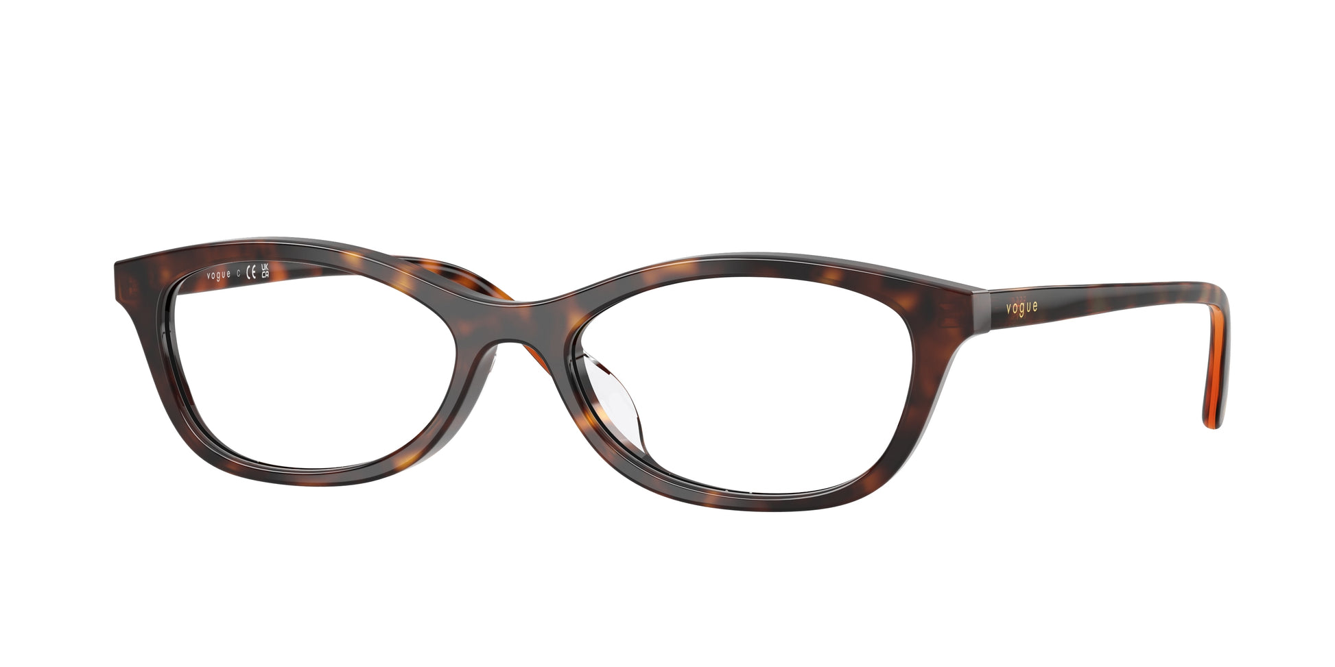 Vogue VO5668F Cat Eye Eyeglasses  W656-Dark Havana 53-140-17 - Color Map Brown