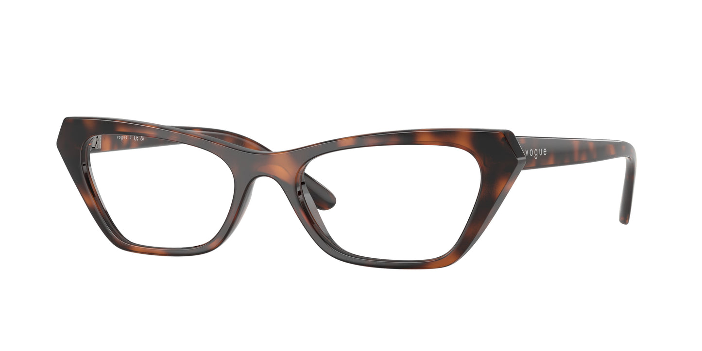Vogue VO5670 Cat Eye Eyeglasses  2718-Total Dark Havana 51-140-18 - Color Map Brown