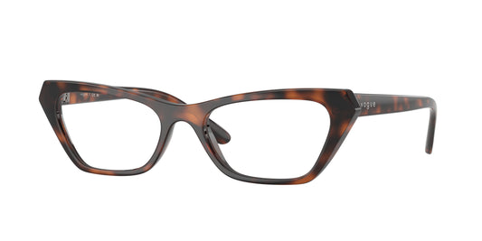 Vogue VO5670 Cat Eye Eyeglasses  2718-Total Dark Havana 51-140-18 - Color Map Brown