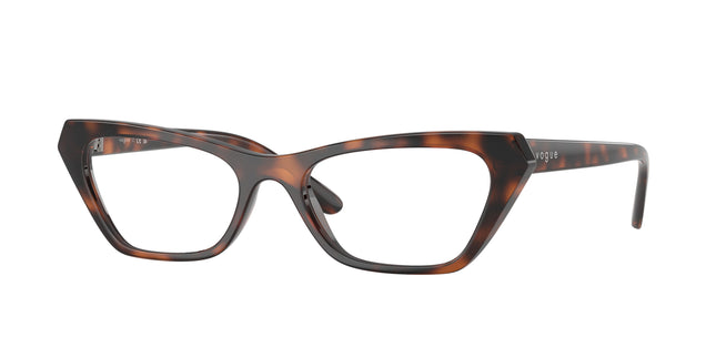 Vogue VO5670 Cat Eye Eyeglasses  2718-Total Dark Havana 51-140-18 - Color Map Brown