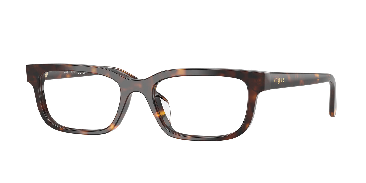 Vogue VO5671F Rectangle Eyeglasses  W656-Dark Havana 53-145-18 - Color Map Brown
