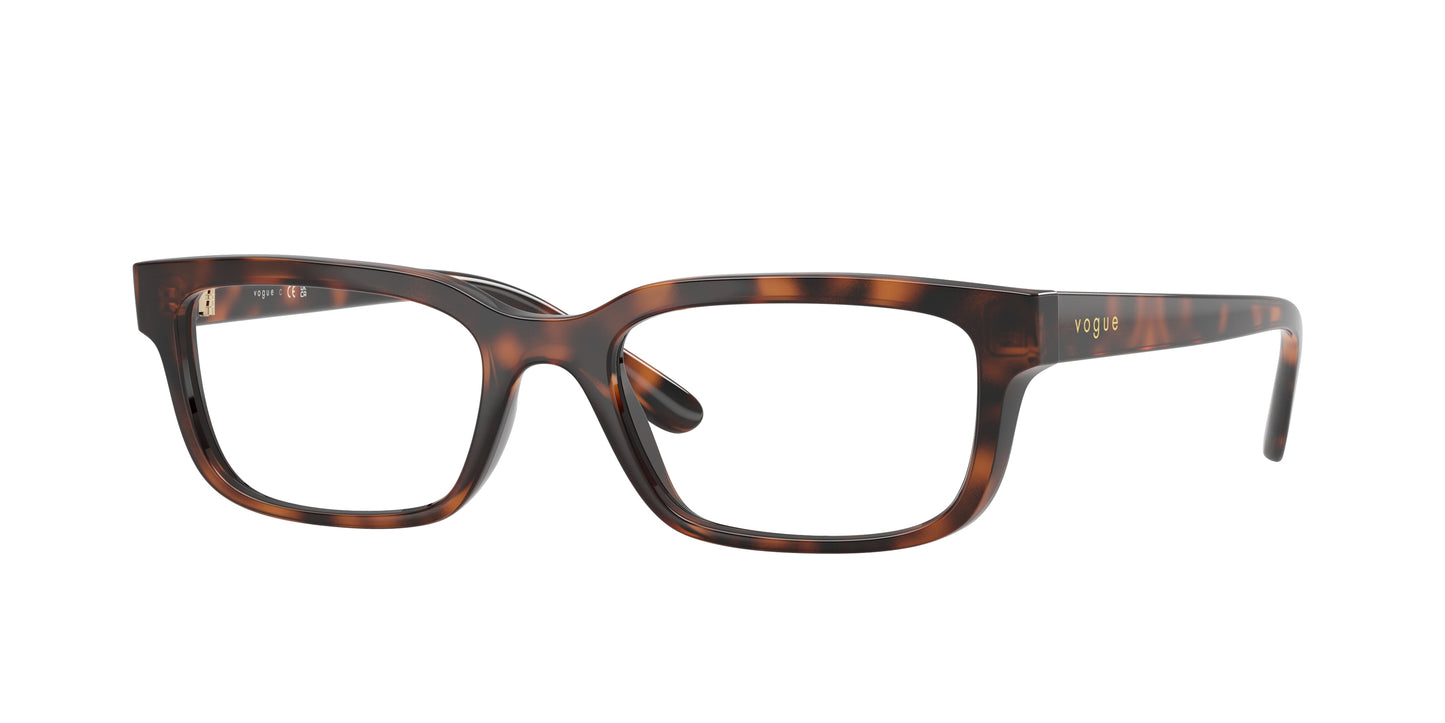Vogue VO5671 Rectangle Eyeglasses  2718-Total Dark Havana 51-140-18 - Color Map Brown