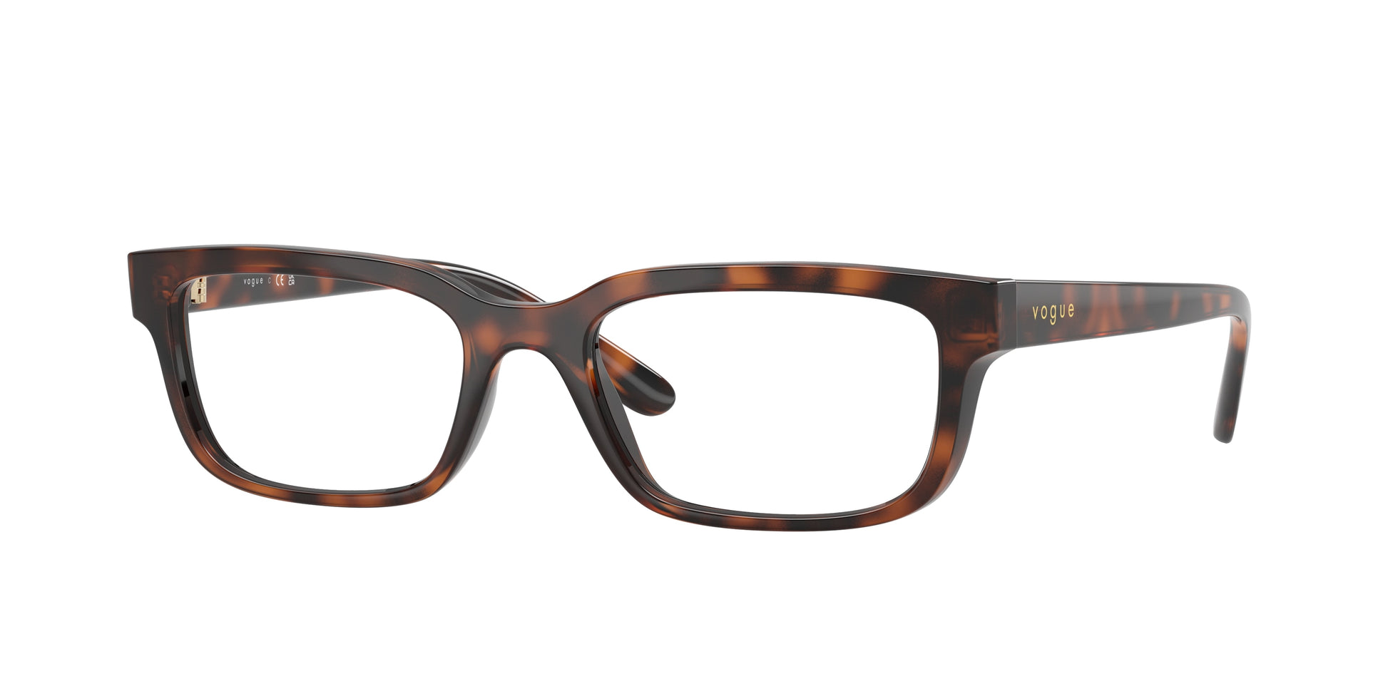 Vogue VO5671 Rectangle Eyeglasses  2718-Total Dark Havana 51-140-18 - Color Map Brown