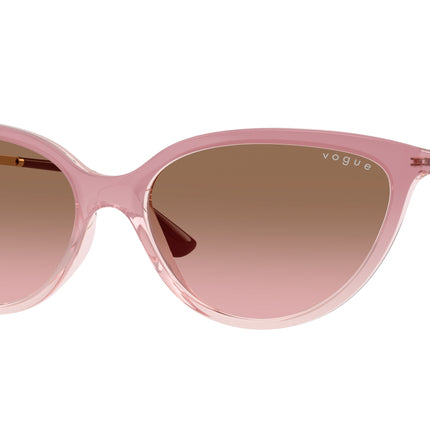 Vogue VO5672S Cat Eye Sunglasses  325814-Gradient Pink/Transparent Pink 57-140-16 - Color Map Pink