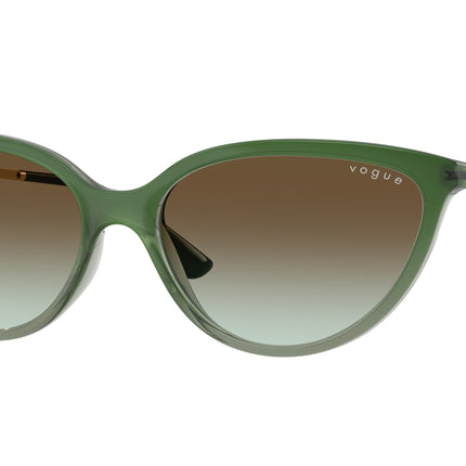 Vogue VO5672S Cat Eye Sunglasses  3259E8-Gradient Green/Transparent Green 57-140-16 - Color Map Green