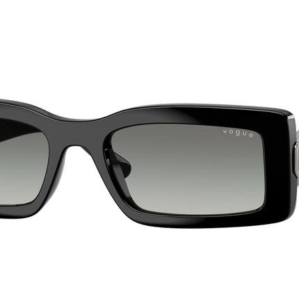 Vogue VO5674S Rectangle Sunglasses  W44/11-Black 53-135-19 - Color Map Black