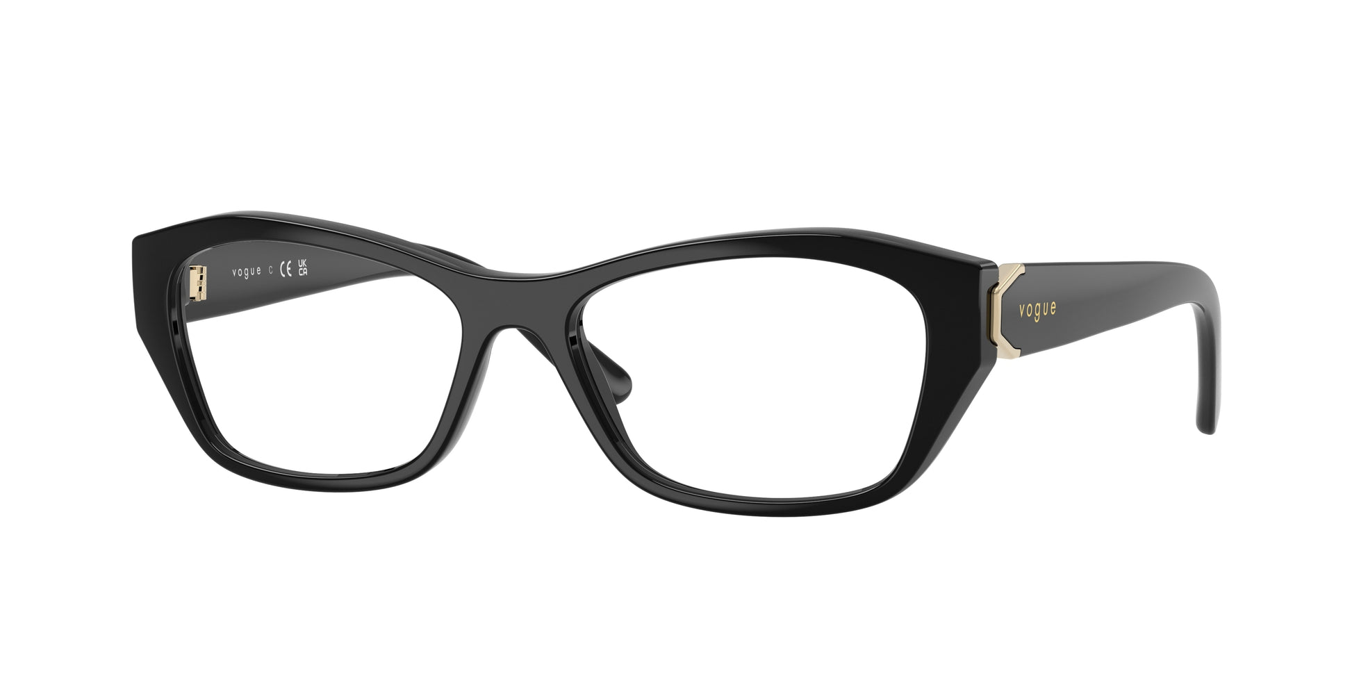 Vogue VO5676 Irregular Eyeglasses  W44-Black 51-135-16 - Color Map Black