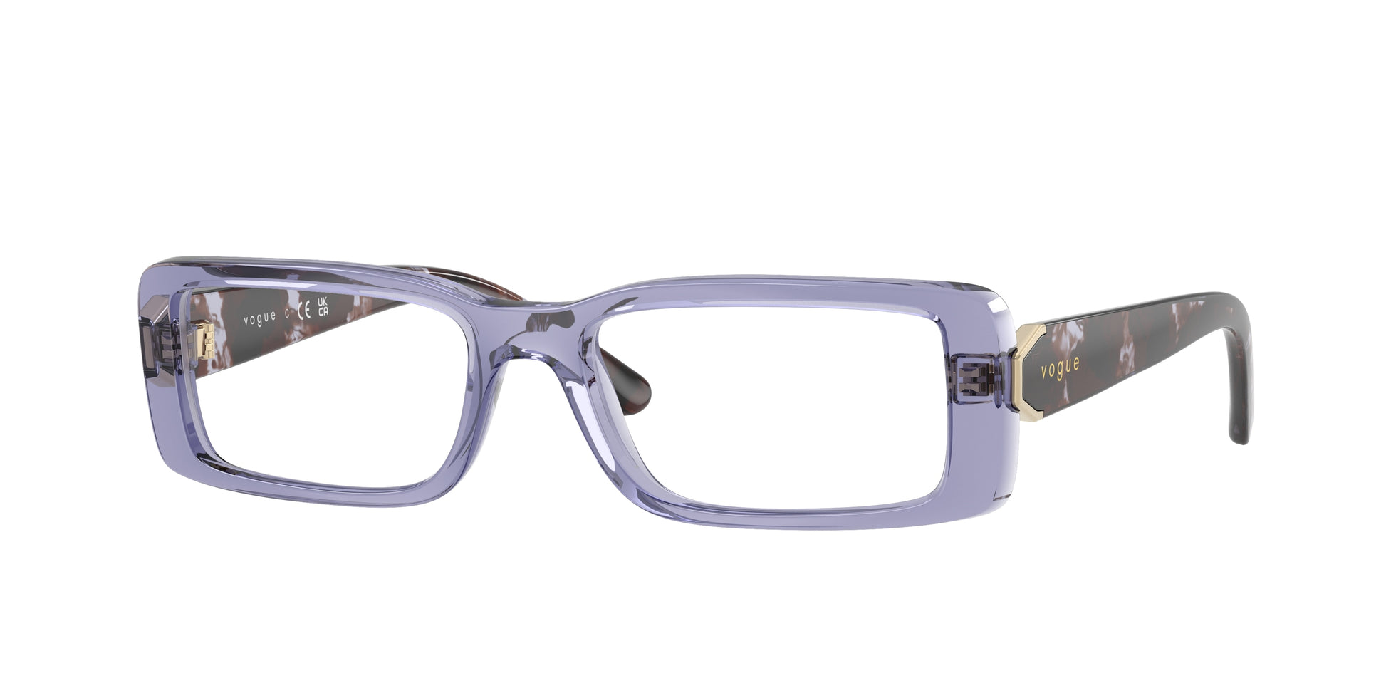 Vogue VO5677 Rectangle Eyeglasses  3177-Transparent Violet 50-135-17 - Color Map Violet