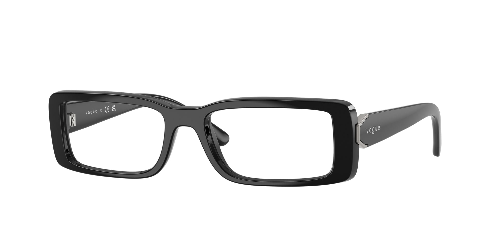 Vogue VO5677 Rectangle Eyeglasses  W44-Black 52-135-17 - Color Map Black