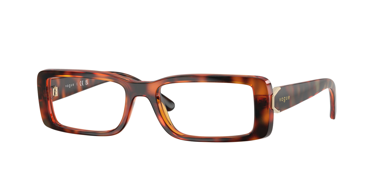 Vogue VO5677 Rectangle Eyeglasses  W656-Dark Havana 50-135-17 - Color Map Brown