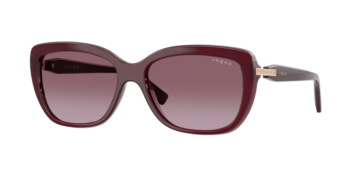 Vogue VO5678SB Butterfly Sunglasses  29898H-Transparent Cherry 55-140-16 - Color Map Violet