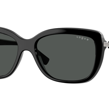 Vogue VO5678SB Butterfly Sunglasses  W44/87-Black 55-140-16 - Color Map Black