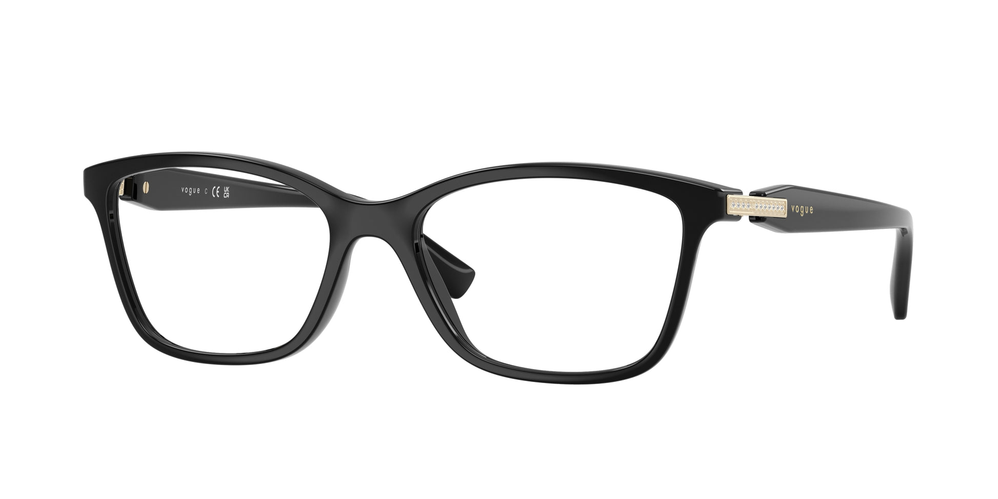 Vogue VO5680B Pillow Eyeglasses  W44-Black 54-140-17 - Color Map Black