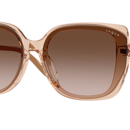 Vogue VO5684SD Square Sunglasses  318113-Transparent Light Brown 65-145-15 - Color Map Brown