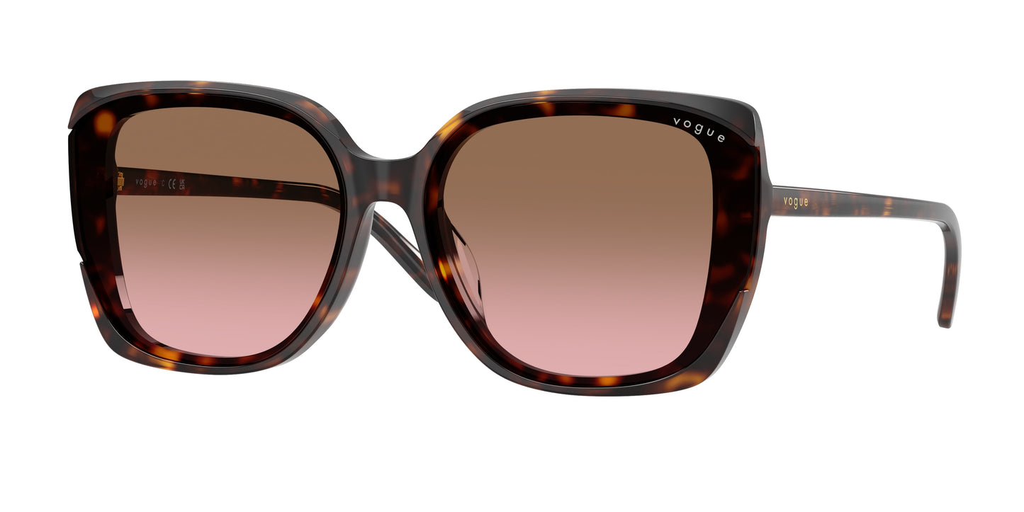 Vogue VO5684SD Square Sunglasses  W65614-Dark Havana 65-145-15 - Color Map Brown