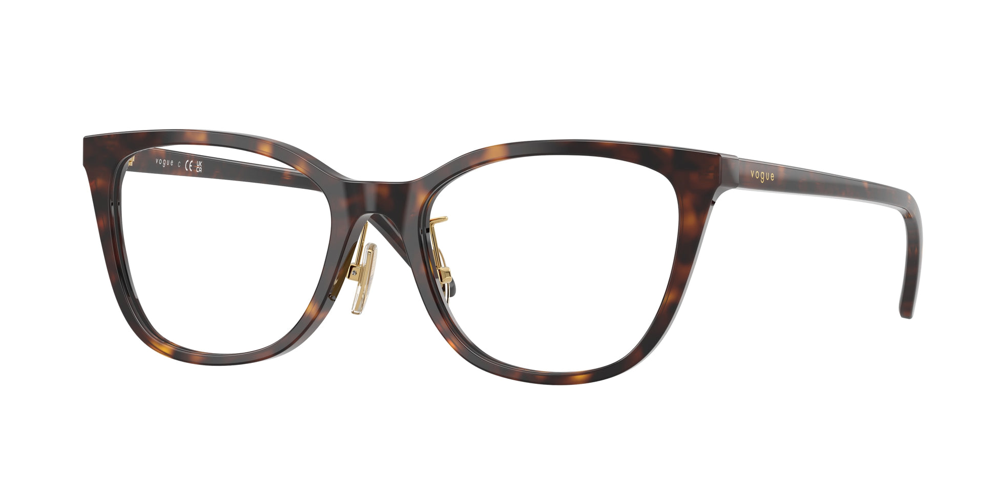 Vogue VO5685D Cat Eye Eyeglasses  W656-Dark Havana 53-145-18 - Color Map Brown