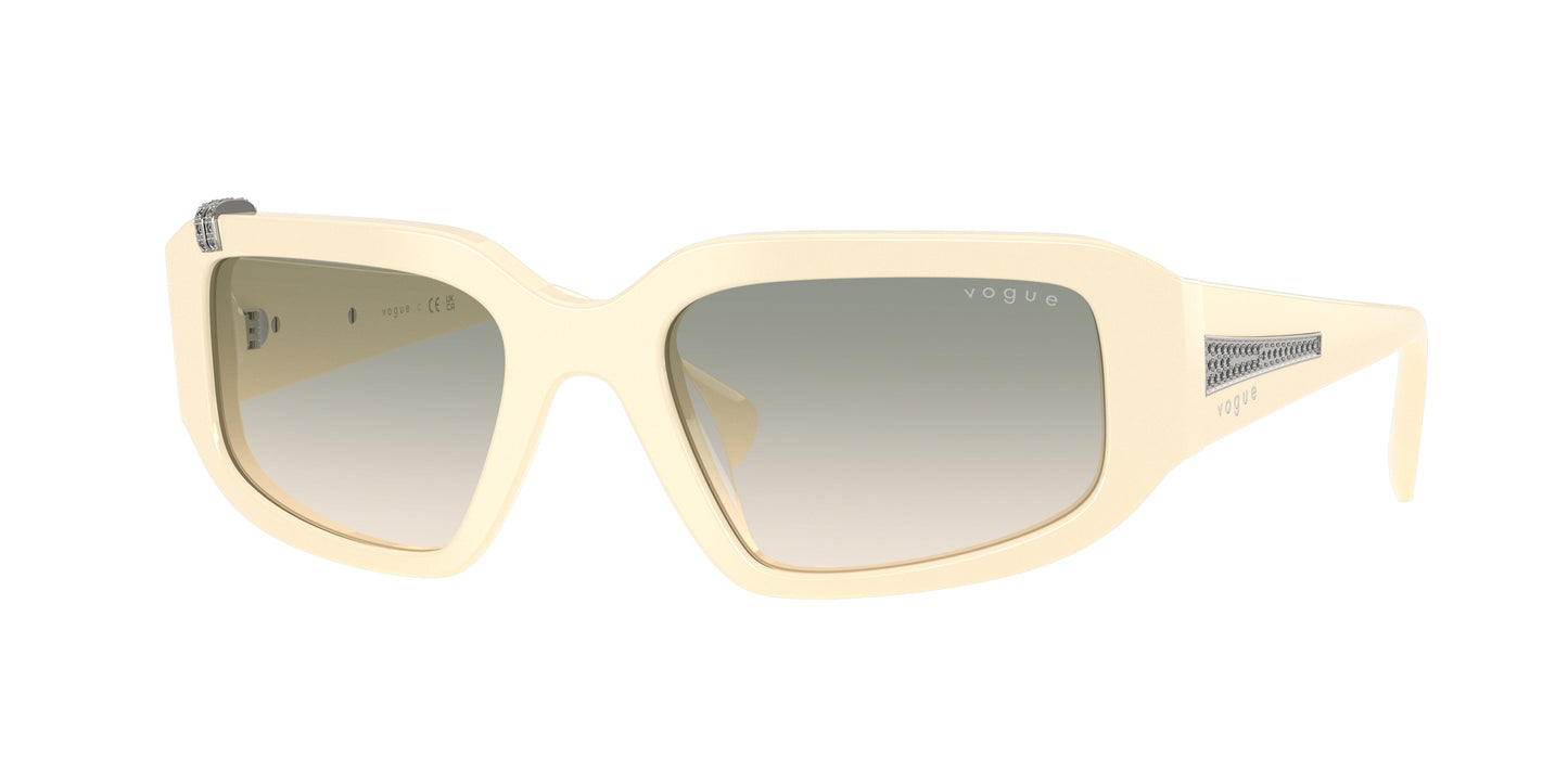 Vogue VO5688SB Irregular Sunglasses  31672C-Full Ivory 55-130-20 - Color Map White