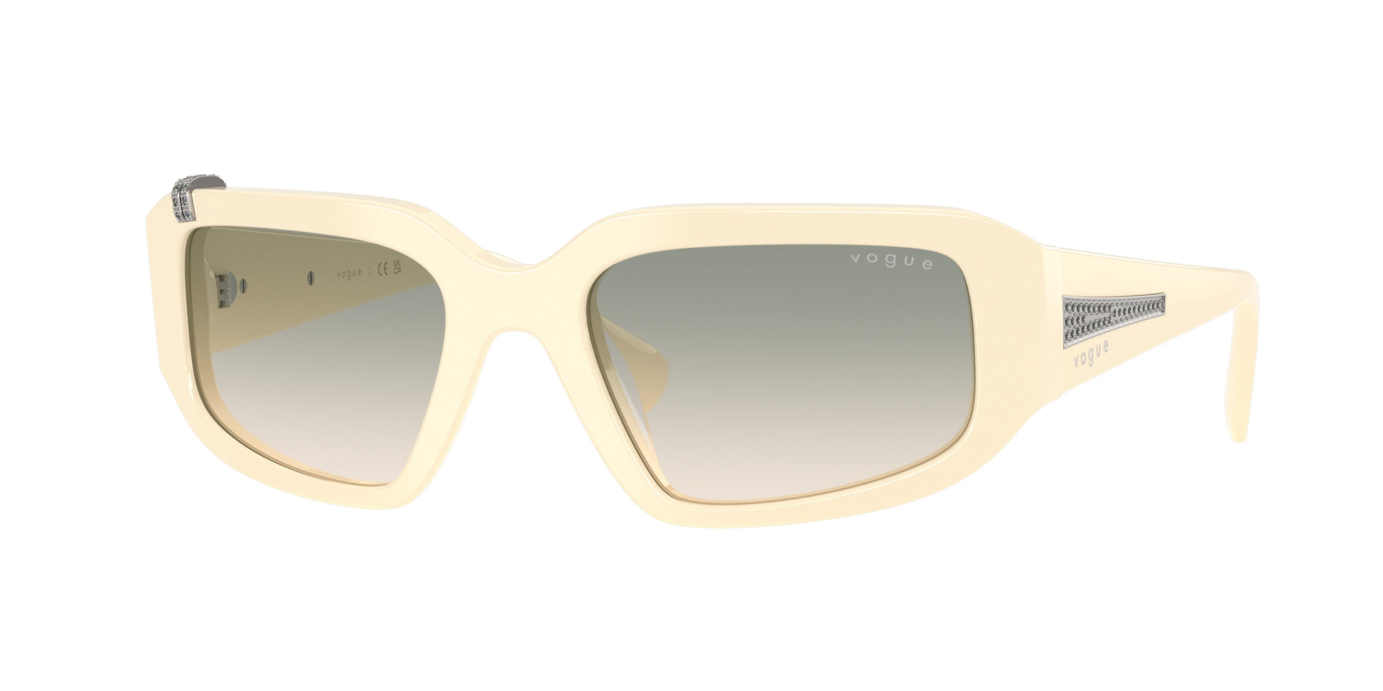 Vogue VO5688SB Irregular Sunglasses  31672C-Full Ivory 55-130-20 - Color Map White