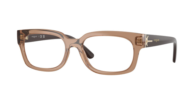Vogue VO5689F Pillow Eyeglasses  2940-Transparent Brown 53-145-17 - Color Map Brown