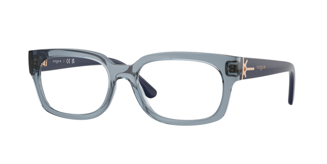 Vogue VO5689 Pillow Eyeglasses  2966-Transparent Azure 53-140-17 - Color Map Blue