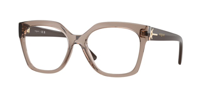 Vogue VO5691 Square Eyeglasses  2940-Transparent Brown 54-140-17 - Color Map Brown
