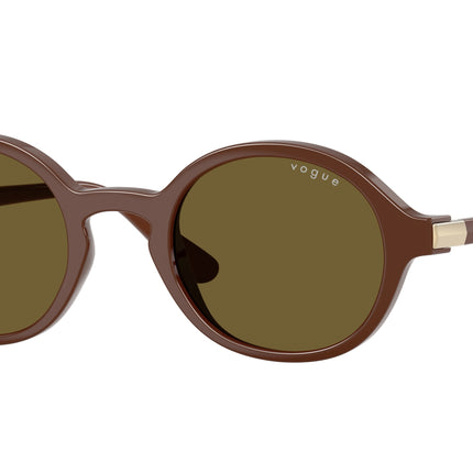 Vogue VO5692S Round Sunglasses  329673-Full Brown 46-140-22 - Color Map Brown
