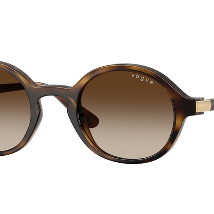 Vogue VO5692S Round Sunglasses  W65613-Dark Havana 46-140-22 - Color Map Brown