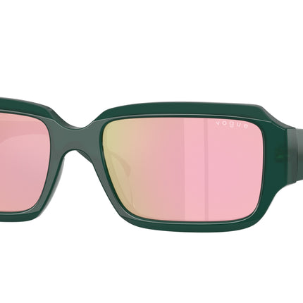 Vogue VO5693SU Rectangle Sunglasses  32824Z-Opal Green 54-140-17 - Color Map Green