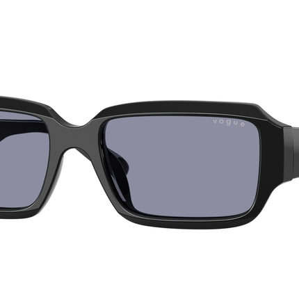 Vogue VO5693SU Rectangle Sunglasses  W44/1-Black 54-140-17 - Color Map Black