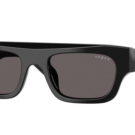 Vogue VO5694SU Rectangle Sunglasses  W44/87-Black 51-140-20 - Color Map Black
