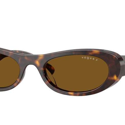 Vogue VO5695SU Oval Sunglasses  W65683-Dark Havana 53-140-19 - Color Map Brown