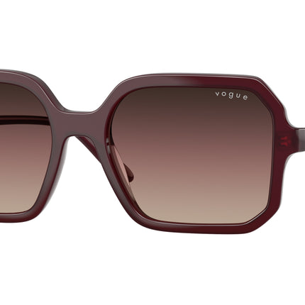 Vogue VO5696SF Square Sunglasses  3284E2-Full Bordeaux 55-145-18 - Color Map Red