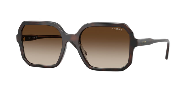 Vogue VO5696S Square Sunglasses  238613-Brown Havana 55-140-18 - Color Map Brown