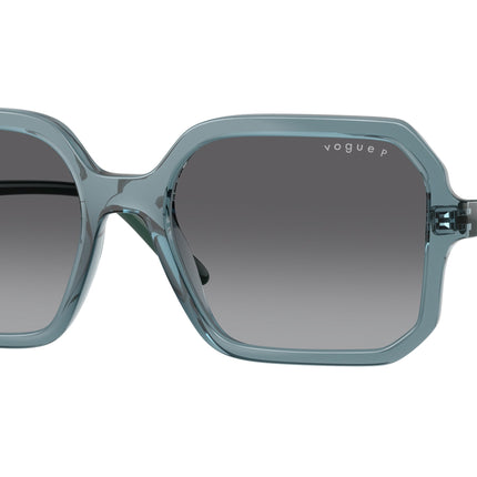 Vogue VO5696S Square Sunglasses  3285T3-Transparent Light Blue 55-140-18 - Color Map Blue
