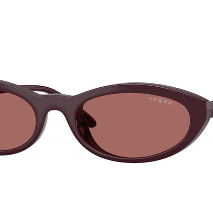 Vogue VO5697SU Oval Sunglasses  328469-Full Bordeaux 54-140-19 - Color Map Red