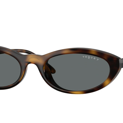 Vogue VO5697SU Oval Sunglasses  W65681-Dark Havana 54-140-19 - Color Map Brown