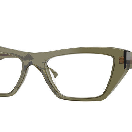 Vogue VO5701U Cat Eye Eyeglasses  3289-Transparent Olive Green 53-140-17 - Color Map Green