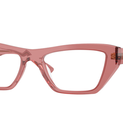 Vogue VO5701U Cat Eye Eyeglasses  3290-Transparent Dusty Pink 53-140-17 - Color Map Pink