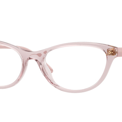 Vogue VO5703U Oval Eyeglasses  2942-Transparent Pink 53-140-17 - Color Map Pink