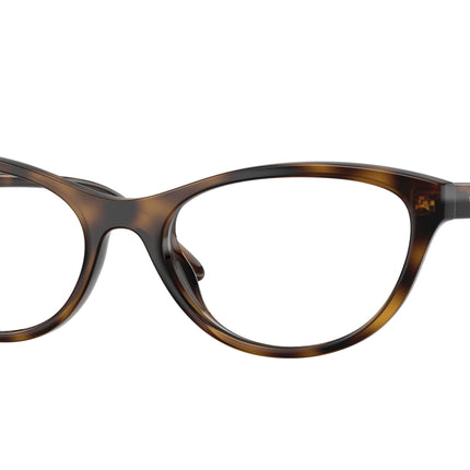 Vogue VO5703U Oval Eyeglasses  W656-Dark Havana 53-140-17 - Color Map Brown